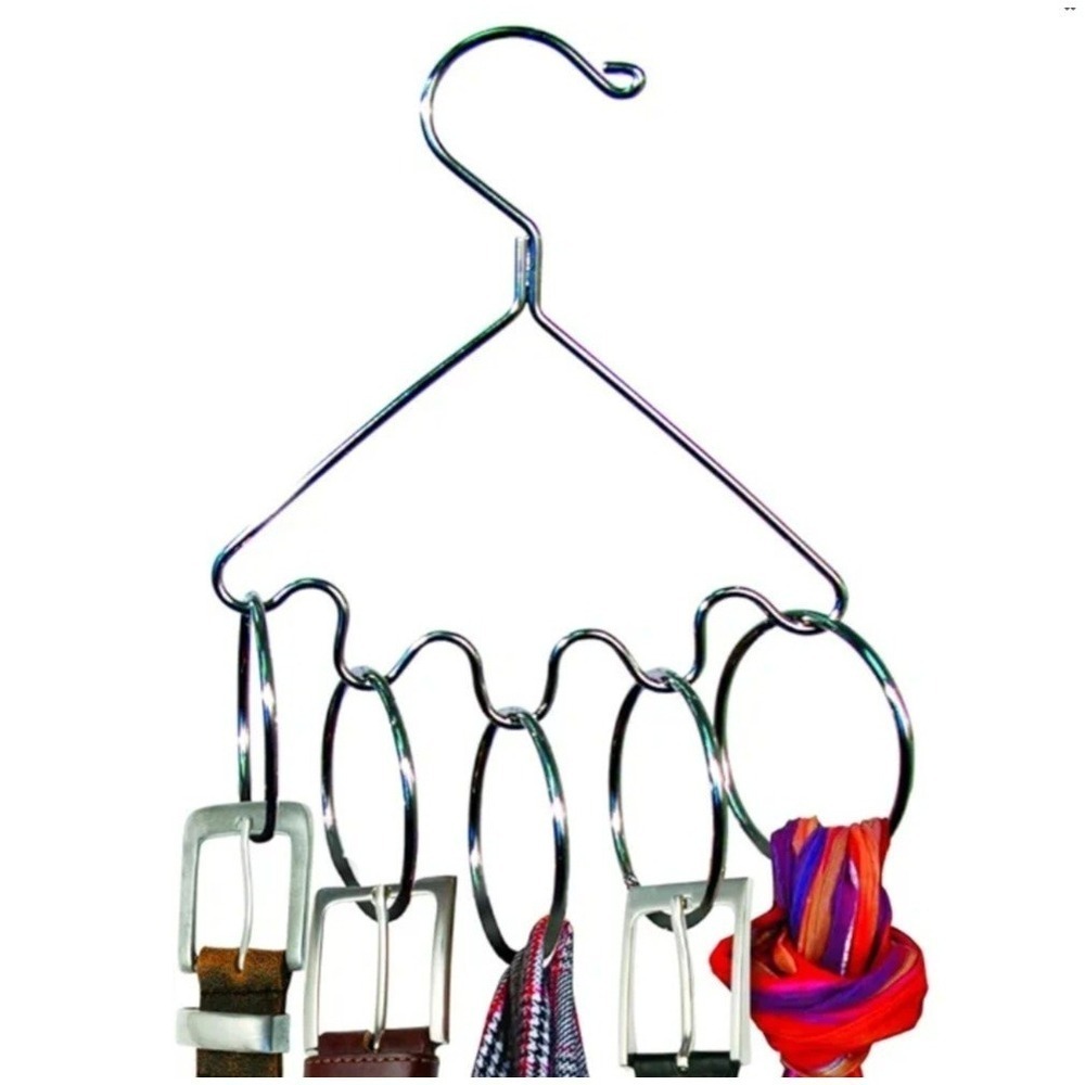 Accessory Organizer Hang Silver Open Ring Purchase Scarves Belts Ties Jewelry